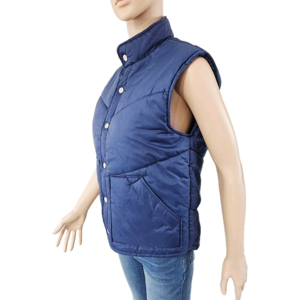 Vintage Montgomery Ward Blue Puffer Vest Size S